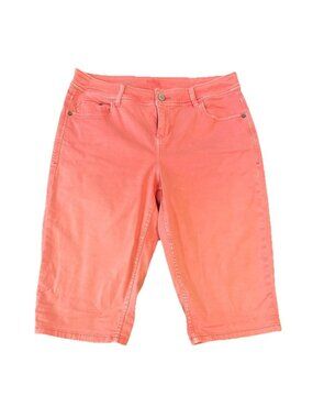 Tommy Bahama Clam Digger Shorts Womens 10 Tutti Fritti Coral Pink Bermuda Capri